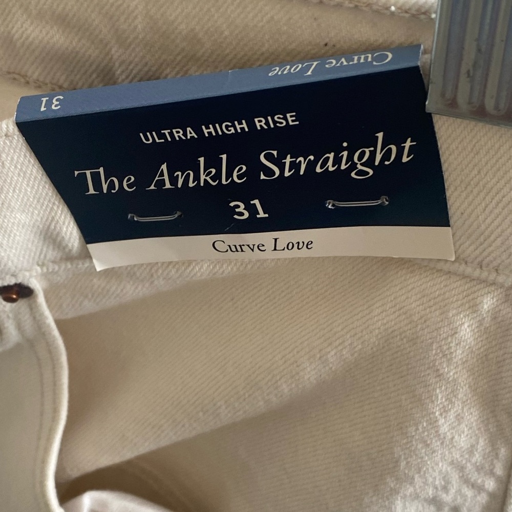 Abercrombie & Fitch Cream High Rise Jeans